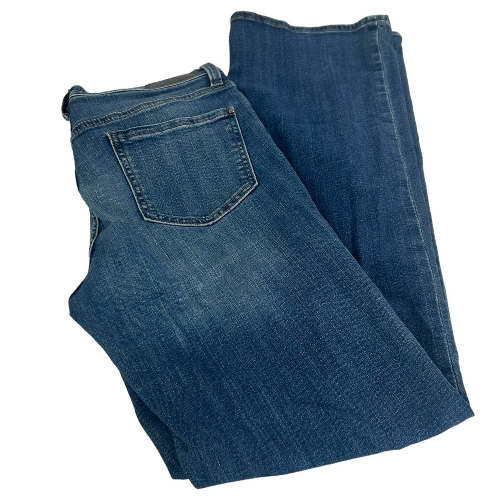 DKNY Soho Boot Mid Rise Flare Stretch Blue Jeans Womens 8 Y2K 90's Western